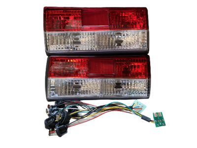 Фонарь задний 2107 DH-403 красно-белый