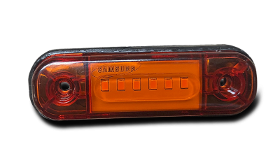 Фонарь контурный 6-х диодный ЖЕЛТЫЙ 12/24V (ML206)