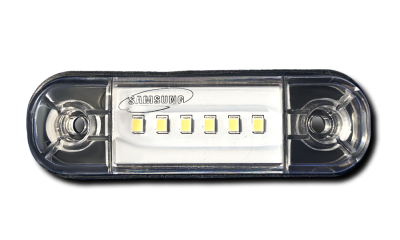 Фонарь контурный 6-х диодный БЕЛЫЙ 12/24V (ML204)