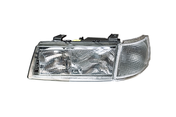 Блок фара 2110 под БОШ левая белый указатель поворота корпус черный Б/Л (ML177)