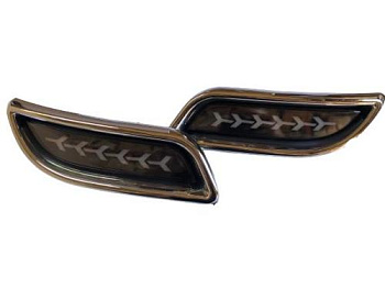 Катафот заднего бампера  21704 LED ZFT-393 CROME WHITE ЧЕРНЫЙ (АНАЛОГ)