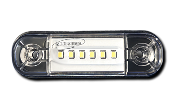 Фонарь контурный 6-х диодный БЕЛЫЙ 12/24V (ML204)
