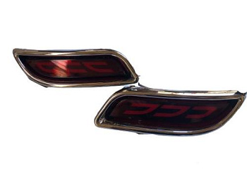 Катафот заднего бампера  21704 LED ZFT-395 CROME RED КРАСНЫЙ (АНАЛОГ)