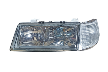 Блок фара 2110 под БОШ ГЛАДКОЕ СТЕКЛО левая белый указатель поворота Б/Л (ML228)