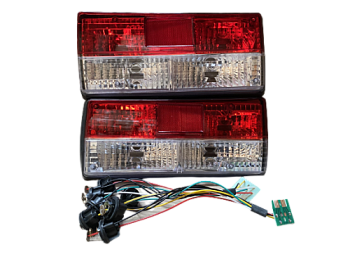 Фонарь задний 2107 DH-403 красно-белый