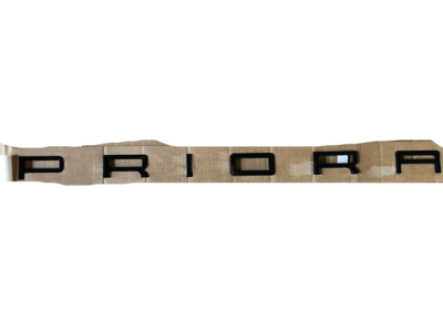 Эмблема P R I O R A ЧЕРНАЯ задняя на трафарете шрифт порше