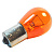 Лампа P21W 12V/21W AMBER желтая (КИТАЙ) 1к контактная прямой цоколь