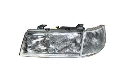 Блок фара 2110 под БОШ левая белый указатель поворота корпус черный Б/Л (ML177)