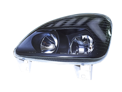 Блок фара 2217 газель бизнес левая стеклянный рассеиватель в стиле AUDI (ML294)