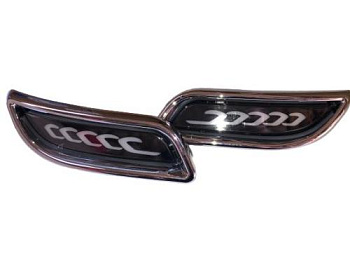 Катафот заднего бампера  21704 LED ZFT-396 CROME WHITE ЧЕРНЫЙ (АНАЛОГ)