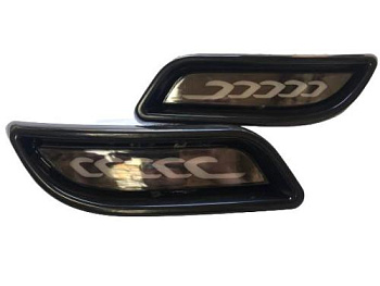 Катафот заднего бампера  21704 LED ZFT-396 PLASTIK WHITE ЧЕРНЫЙ (АНАЛОГ)