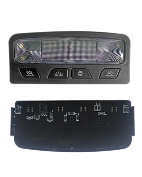 Плафон освещения салона 2170 LED черный, с подсветкой кнопок разъем МАЛЕНЬКИЙ (ML298)