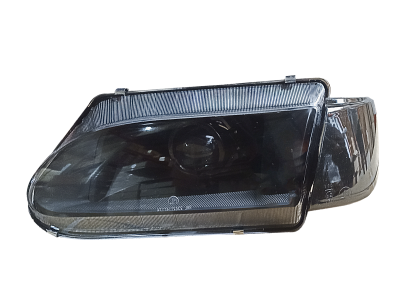 Блок фара 2114 левая под БОШ. Черный:указатель,маска,отражатель. Прозрачное стекло c BI-LED(ML270)