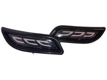 Катафот заднего бампера  21704 LED ZFT-395 PLASTIK WHITE ЧЕРНЫЙ (АНАЛОГ)