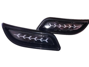 Катафот заднего бампера  21704 LED ZFT-393 PLASTIK WHITE ЧЕРНЫЙ (АНАЛОГ)