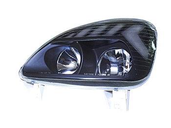 Блок фара 2217 газель бизнес левая стеклянный рассеиватель в стиле AUDI (ML294)