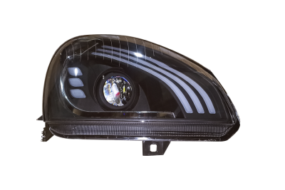Блок фара 2170 правая в стиле MERCEDES с линзой Bi-LED светлая маска (ML389)